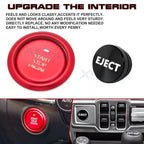 Alloy Engine Start + Black Cigarette Lighter Eject Button Trim for Mazda 3 (2020-2024)