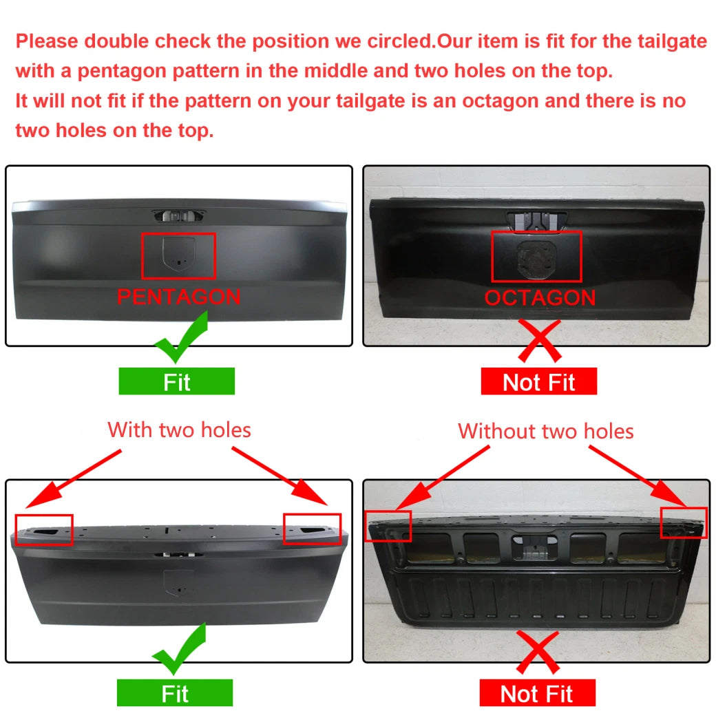 Rear Tailgate Spoiler for Dodge Ram 1500 Classic 2500 (2009–2021) CH06A16