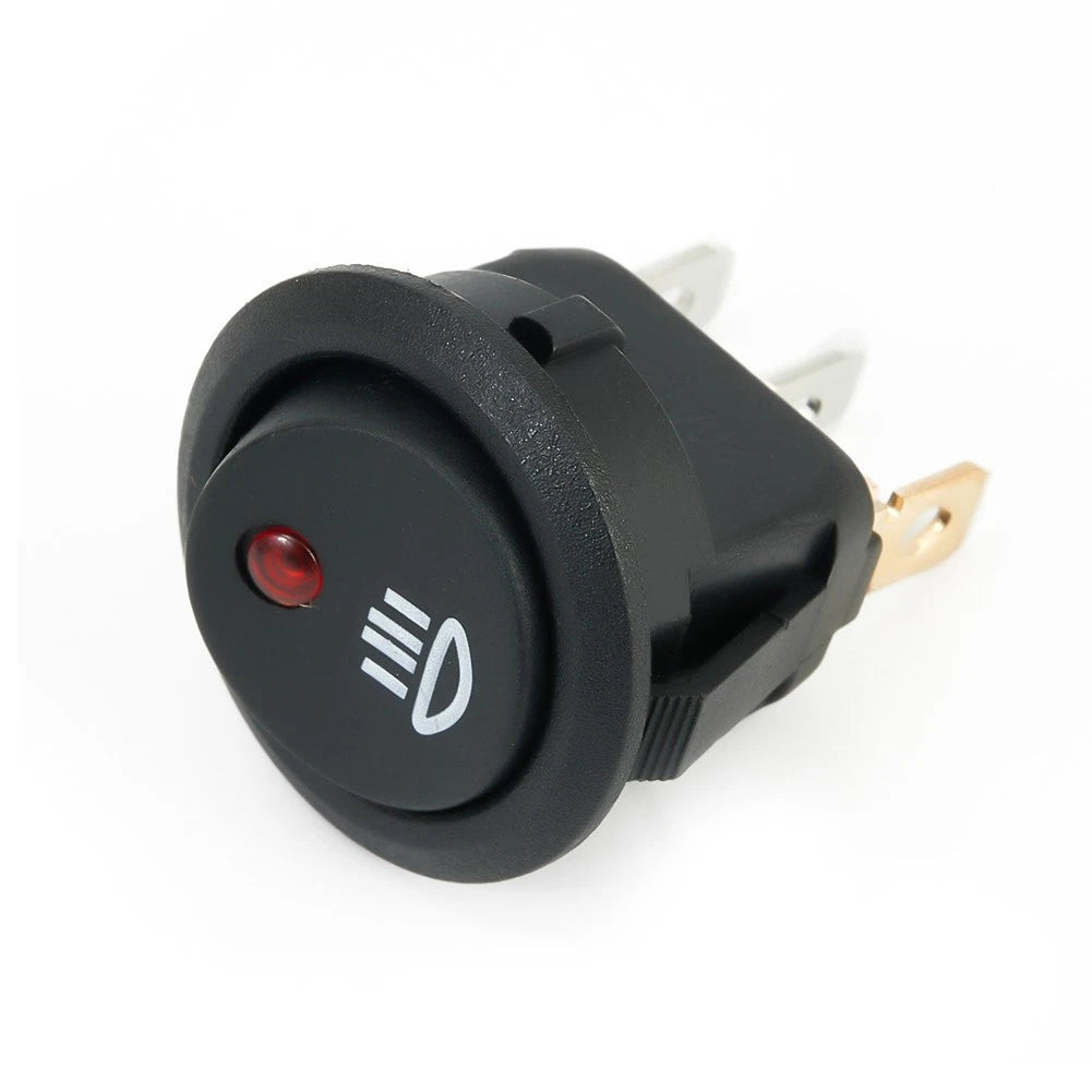 Rocker Switch for Car Van (12V, Red LED Fog Light Symbol)