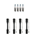 Set of 4 Denso Iridium Spark Plugs & NGK Coil Boots for Ford Fiesta ST (2014–2019)