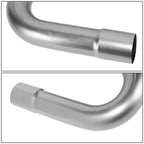 16-Piece 2.0" OD Steel Exhaust Pipes & Bands Kit Universal