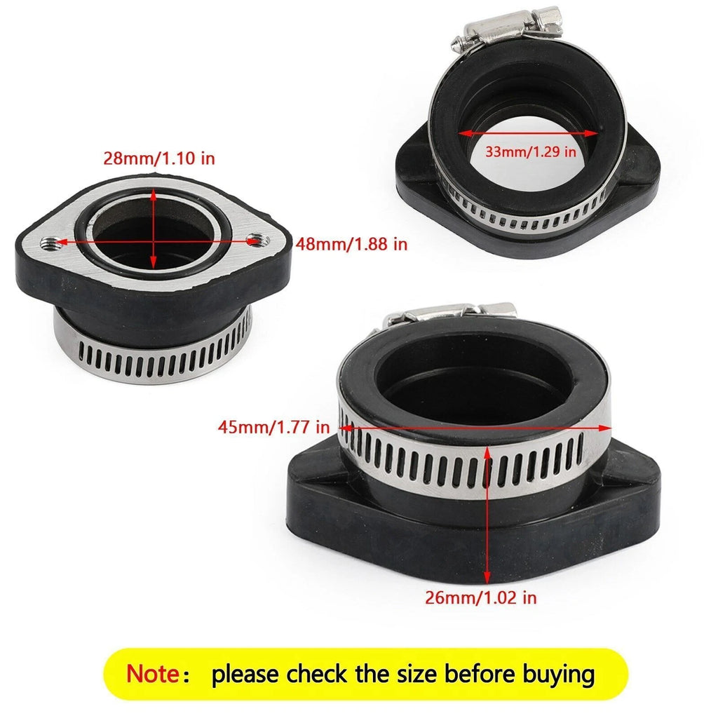 2X 28mm Intake Carb Boot Flange Manifold for 110 125 140 150 160cc Engine