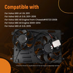 Cooling Module Fan for Volvo S60 S80 V60 XC60 XC70 (2009–2016) FA71811 32339742 240W