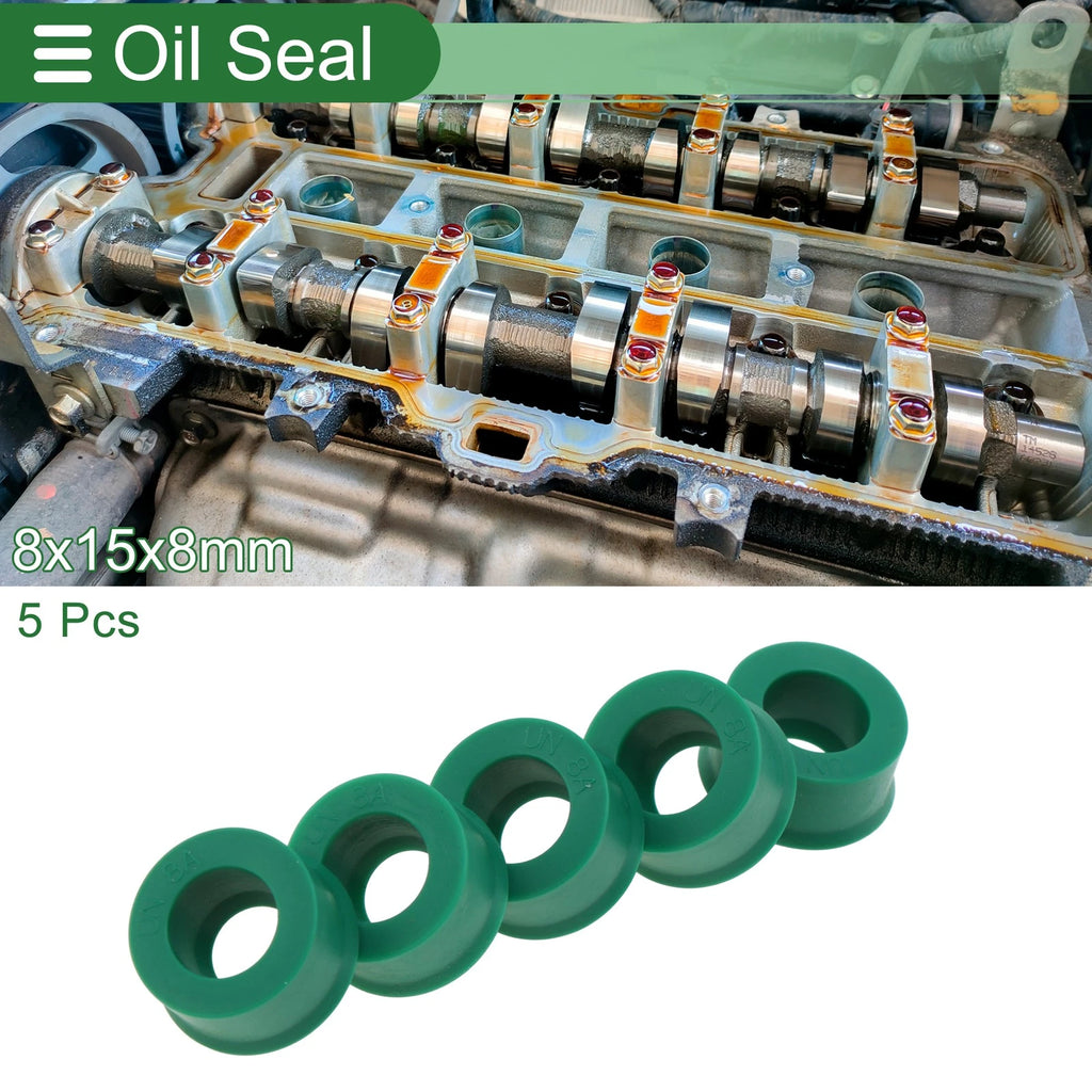 Oil Seal Ring for Various Models (8x15x8mm, TPU, High Pressure, Set of 5)
