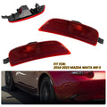 2X Red Lens Rear Bumper Side Marker Lights for Mazda MX-5 Miata (2016–2022)