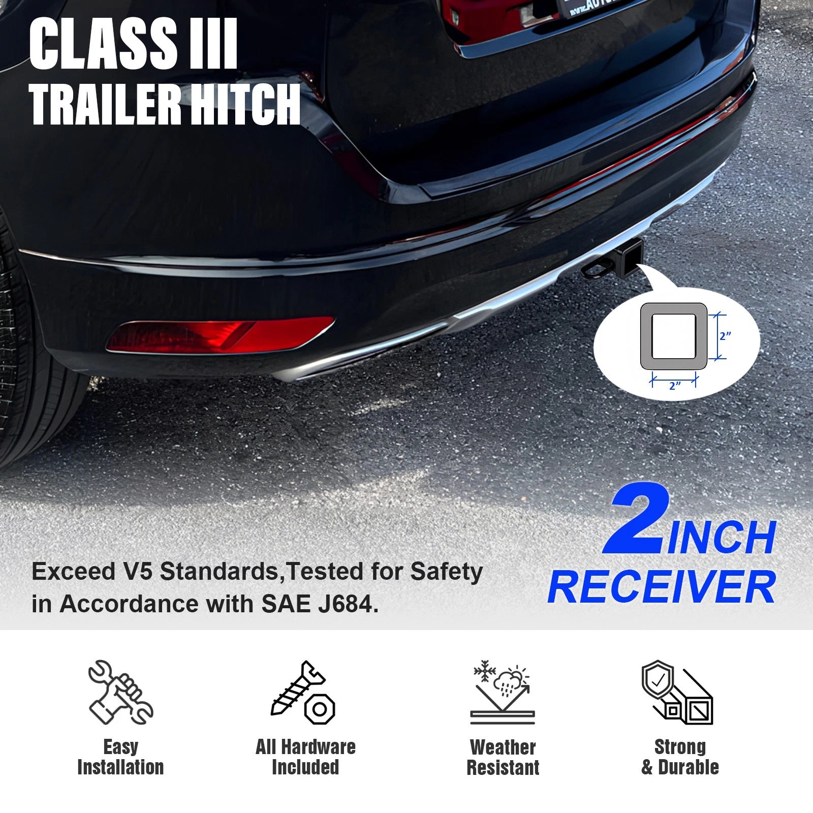 2 Inch Trailer Towing Hitch for Volvo XC60 (2010-2017)
