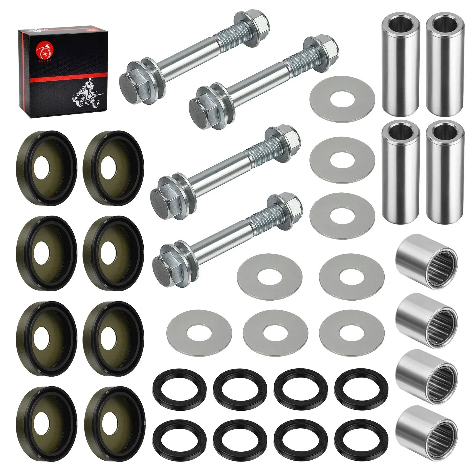 Front Lower A-Arm Bushing Seal Bolt Kits for Suzuki Quadsport Z400 (2003–2006)
