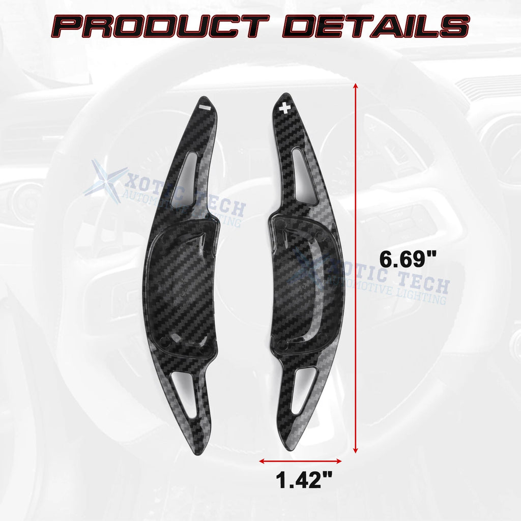 Carbon Fiber Pattern Paddle Shifter Extension for Mazda 3 (2019-2024)