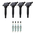 Set of 4 NGK Ignition Coils & Iridium Spark Plugs for Elantra GT Forte (2013–2018)