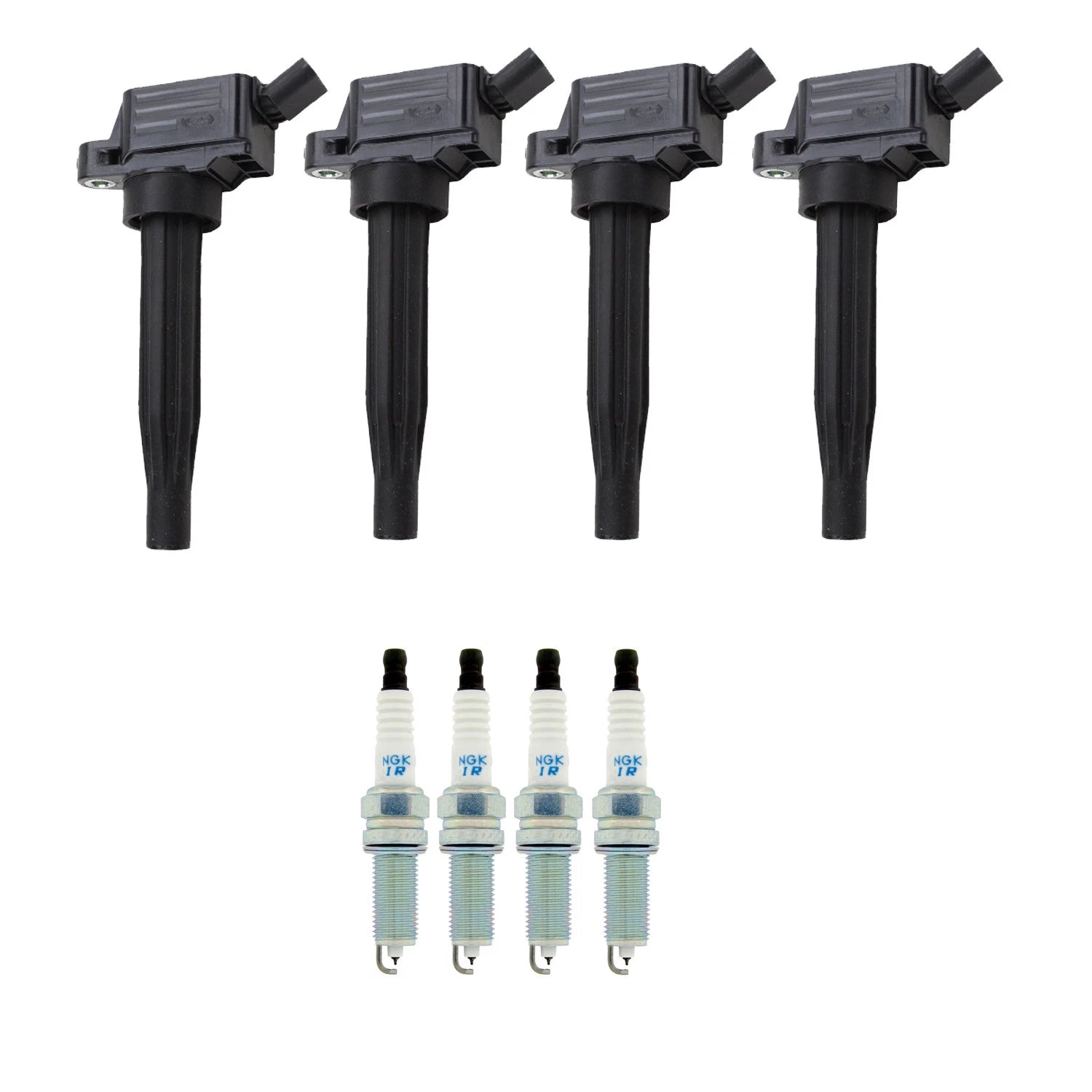 Set of 4 NGK Ignition Coils & Iridium Spark Plugs for Elantra GT Forte (2013–2018)