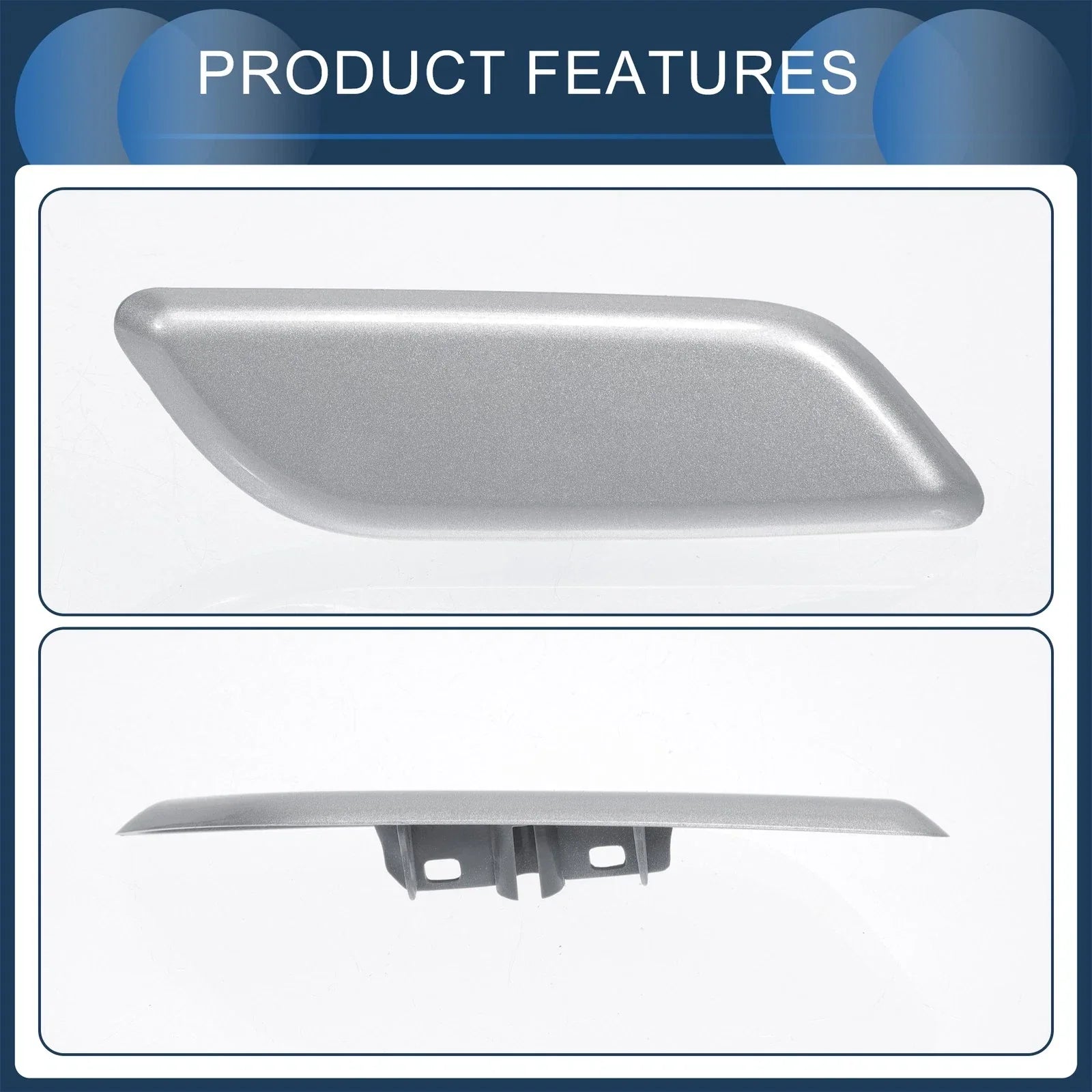 Front Right Washer Nozzle Cover for Honda Accord VIII 2011-2013 Silver Tone
