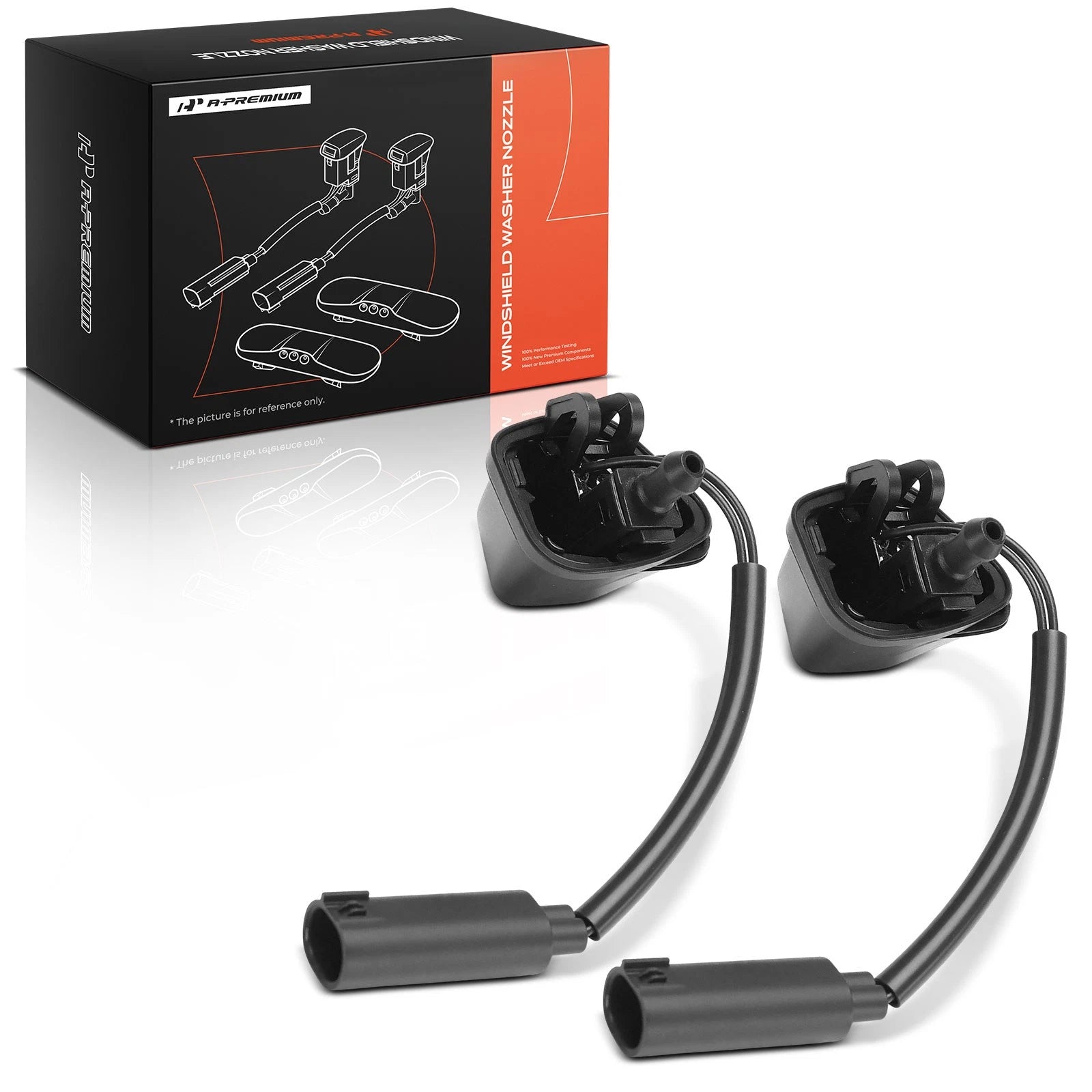 2X Front Windshield Washer Nozzle Jet with Heat for BMW 328i 335i (2007–2013)
