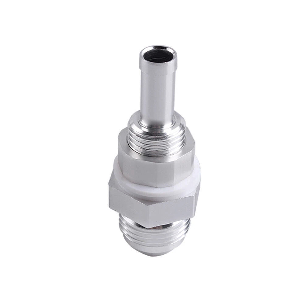 AN8 Male Flare Bulkhead to 3/8 Hose Barb Fuel Tank Fitting