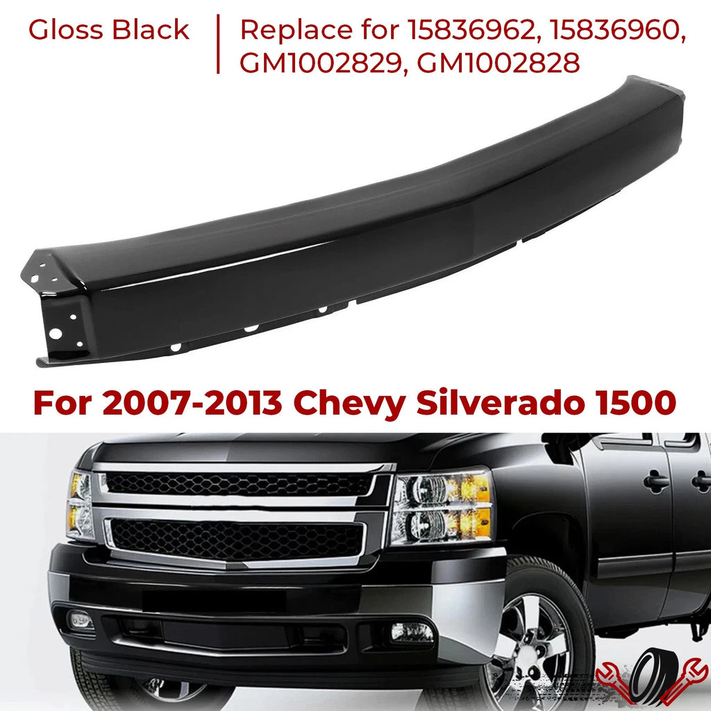 Gloss Black Front Bumper Face Bar for Chevy Silverado 1500 (2007–2013)