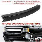 Gloss Black Front Bumper Face Bar for Chevy Silverado 1500 (2007–2013)