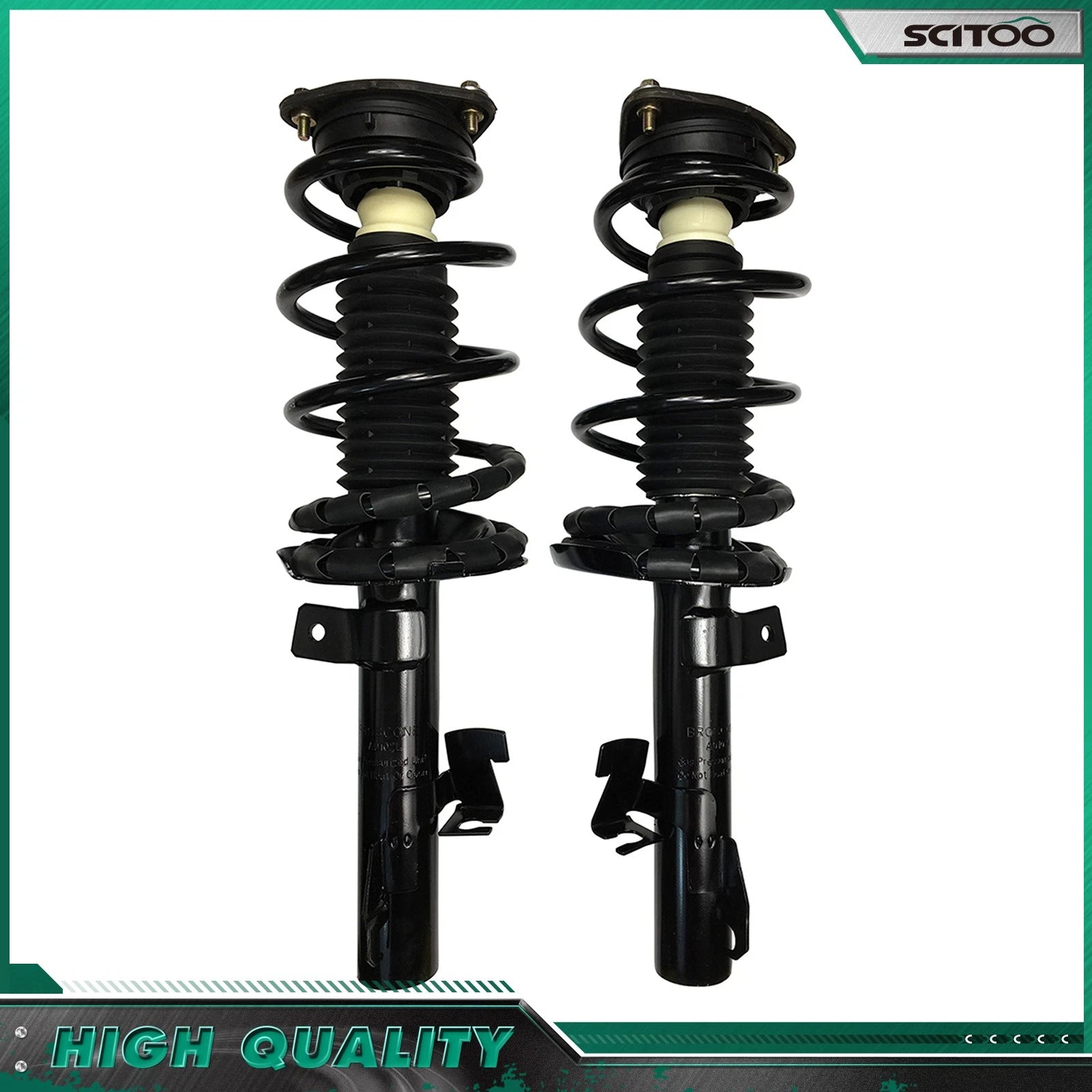 Set of 2 Front Complete Struts w/ Coil Springs for Mazda 3 (2004–2013) & Mazda 5 (2006–2010)