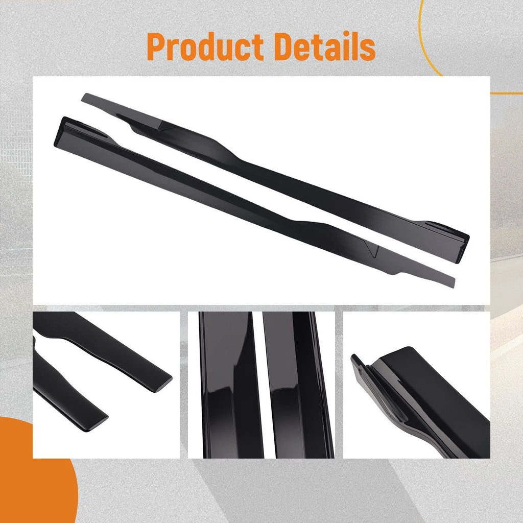 Set of 2 Body Side Skirt Panels for Dodge Charger Daytona GT (2015–2023) Black