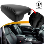 Console Lid Armrest Cover for Infiniti QX60 (2014–2020) Leather Gray Stitch