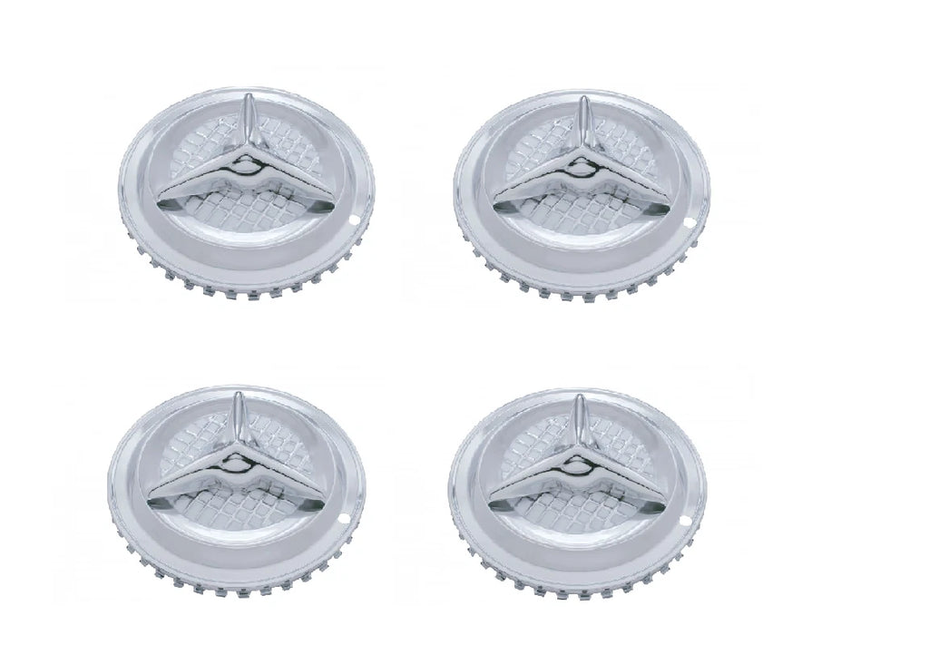 Set of 4 14 Inch Hubcaps Style Crossbar Chrome for Olds Fiesta (2000–2006)