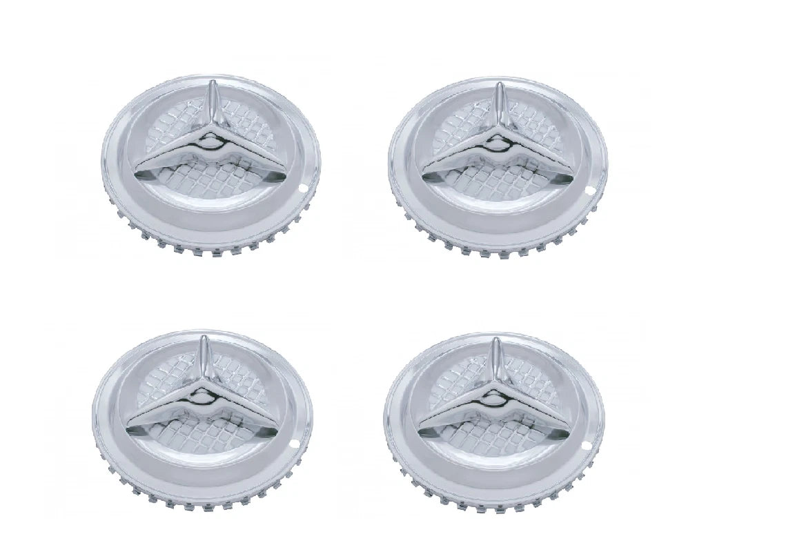 Set of 4 14 Inch Hubcaps Style Crossbar Chrome for Olds Fiesta (2000–2006)
