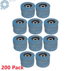 Set of 200 Zirconia Flap Discs 4.5" 40 Grit for Sanding