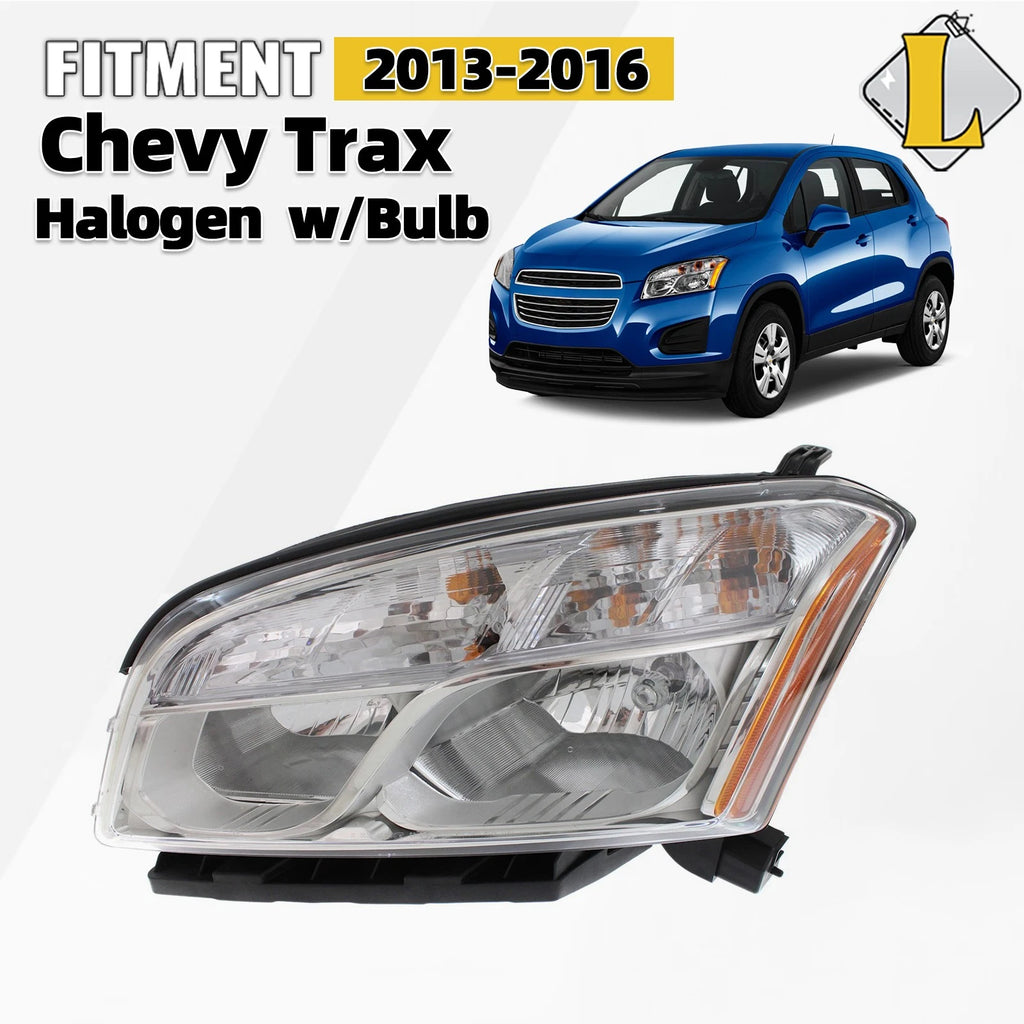 Halogen Headlight for Chevrolet Trax (2013–2016) Left Driver Side, W/ Bulb