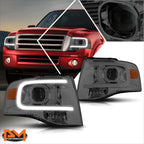 LED DRL Projector Headlight for Ford Expedition (2007–2014) Smoked Lens Amber Corner