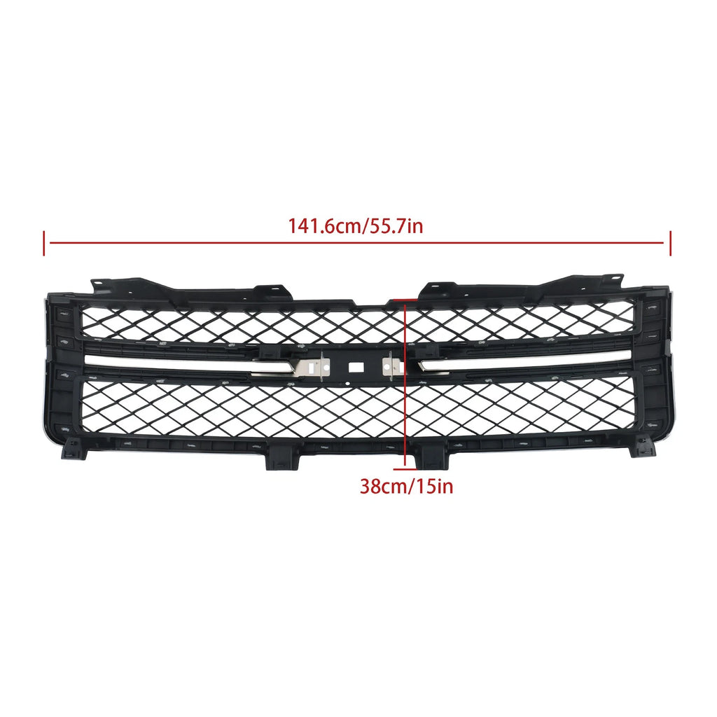 Grille for Chevy Silverado 2500 HD 3500 HD (2011-2014) Black Chrome
