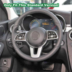Carbon Look Tape-On Adhesive Steering Wheel Trim Cover for Benz (2019–2021)