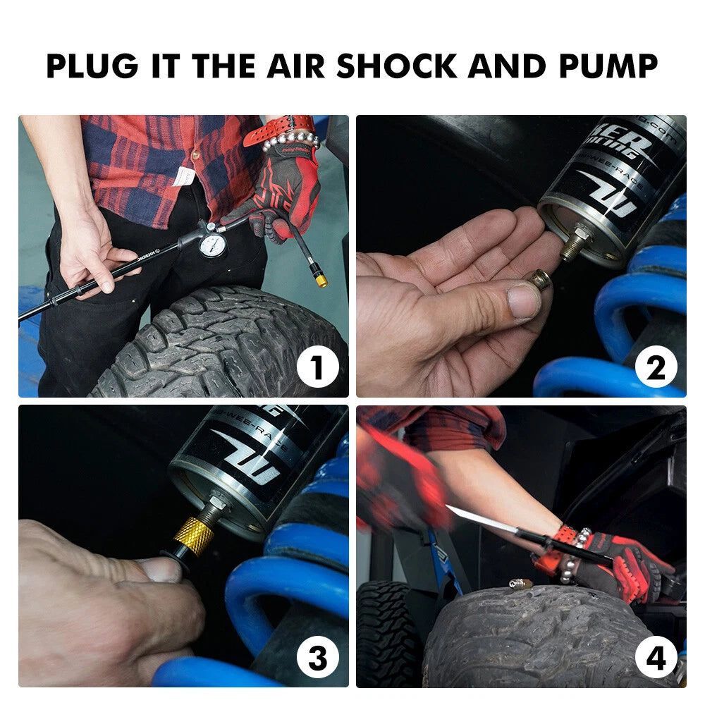 Suspension Fork Air Shock Pump for ATV UTV Motorcycle (Universal)