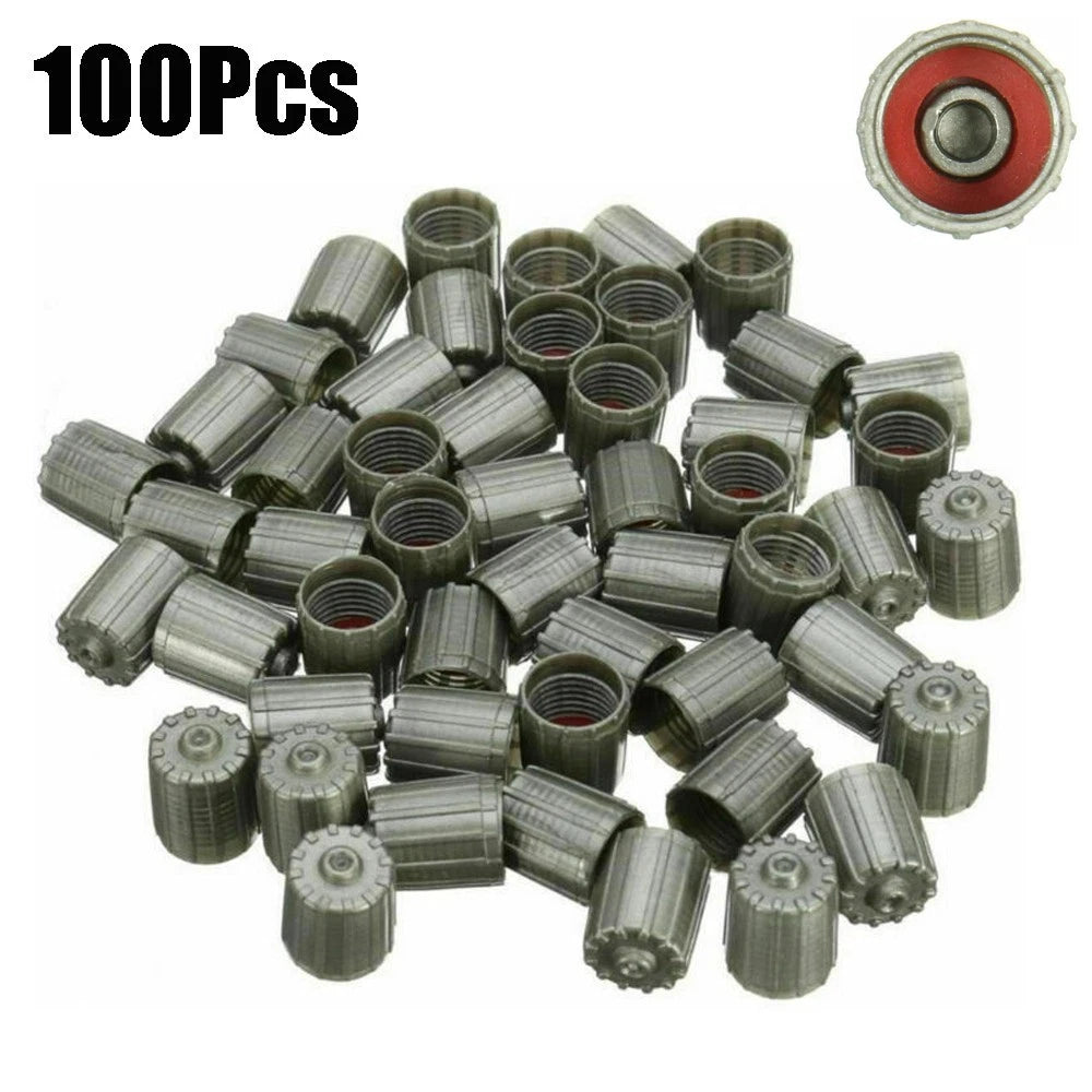 100X Plastic TPMS Tire Valve Stem Cap Cover for Car Truck Motorcycle (N/A)