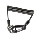 Elastic Fishing Lanyard with Spiral Spring Clamp for Fishing Tool Support