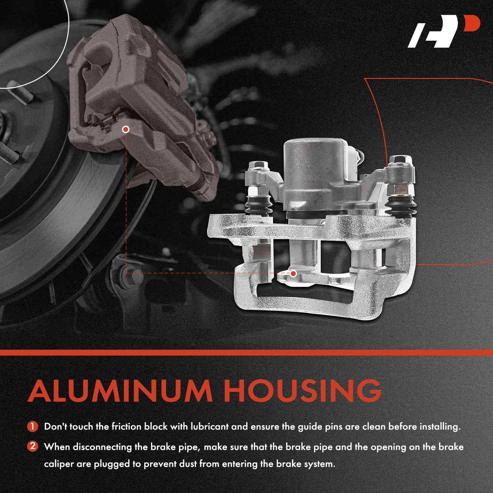 Rear Brake Caliper & Ceramic Brake Pad for Hyundai Sonata (2015)