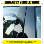 Set of 6 Door Pillar Post Trim Covers for Volkswagen Jetta (2019–2021) Gloss Black