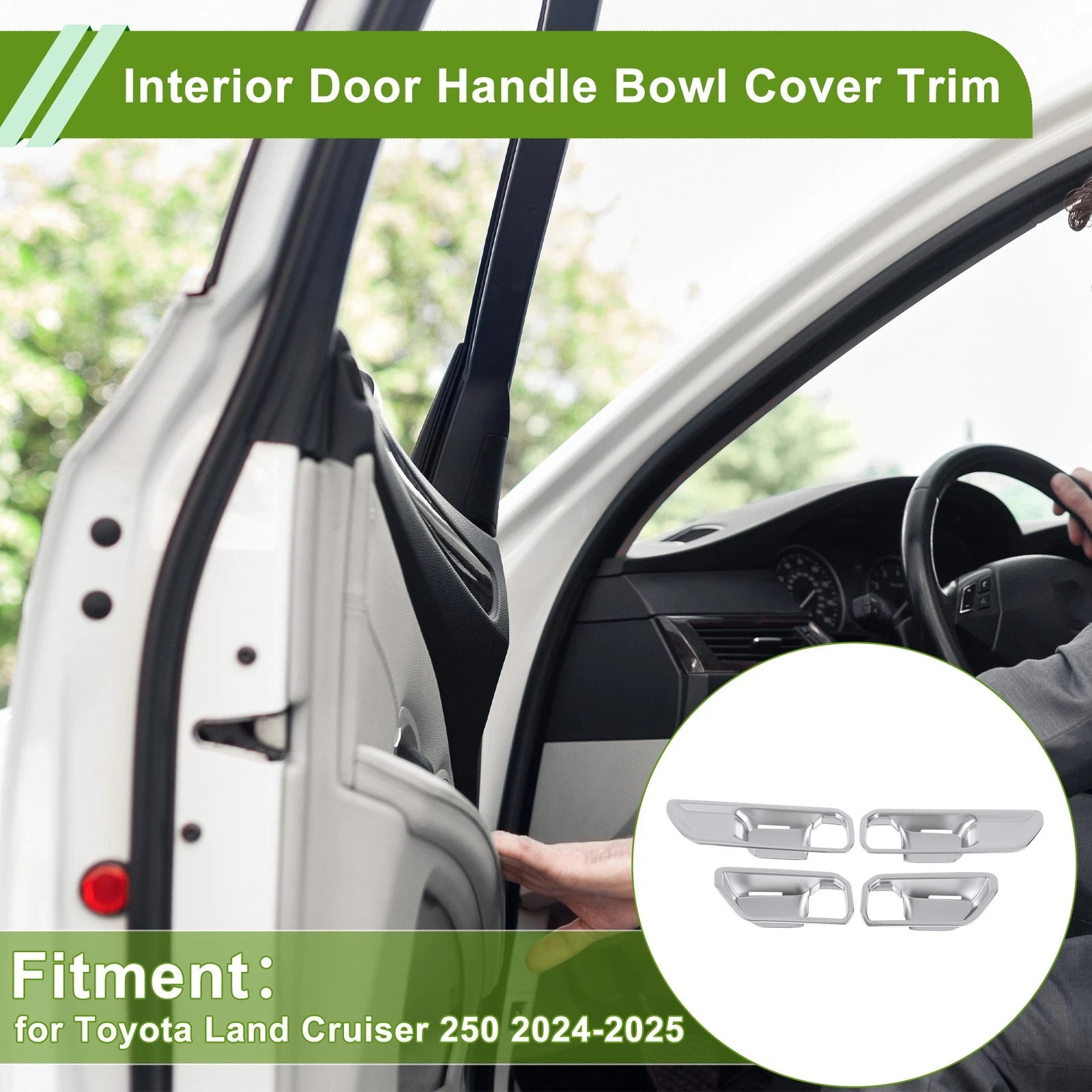 Interior Door Handle Bowl Cover Trim for Toyota Land Cruiser 250 (2020–2023)