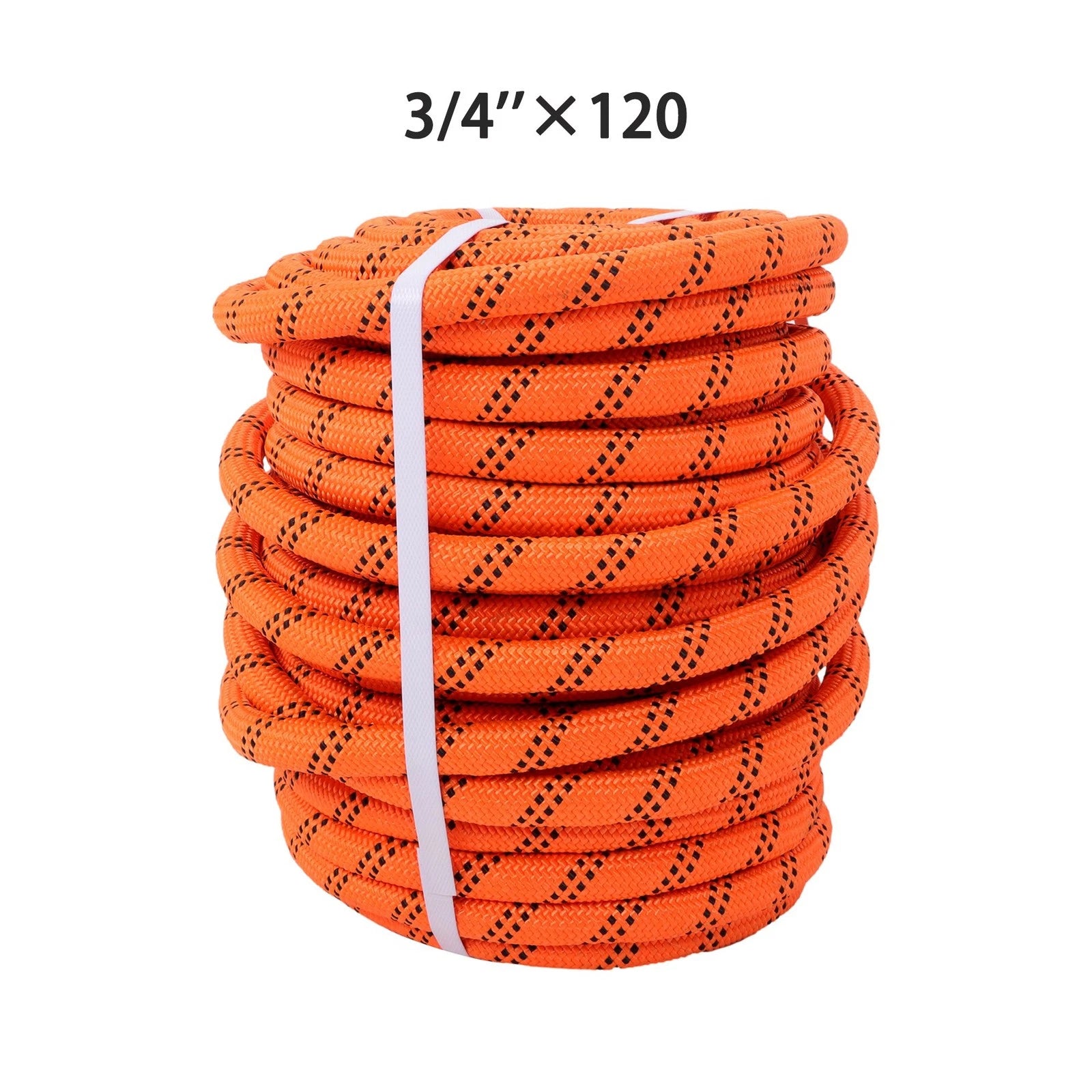 3/4" x 120' Polyester Braided Arborist Bull Rope for Tree Work (N/A)