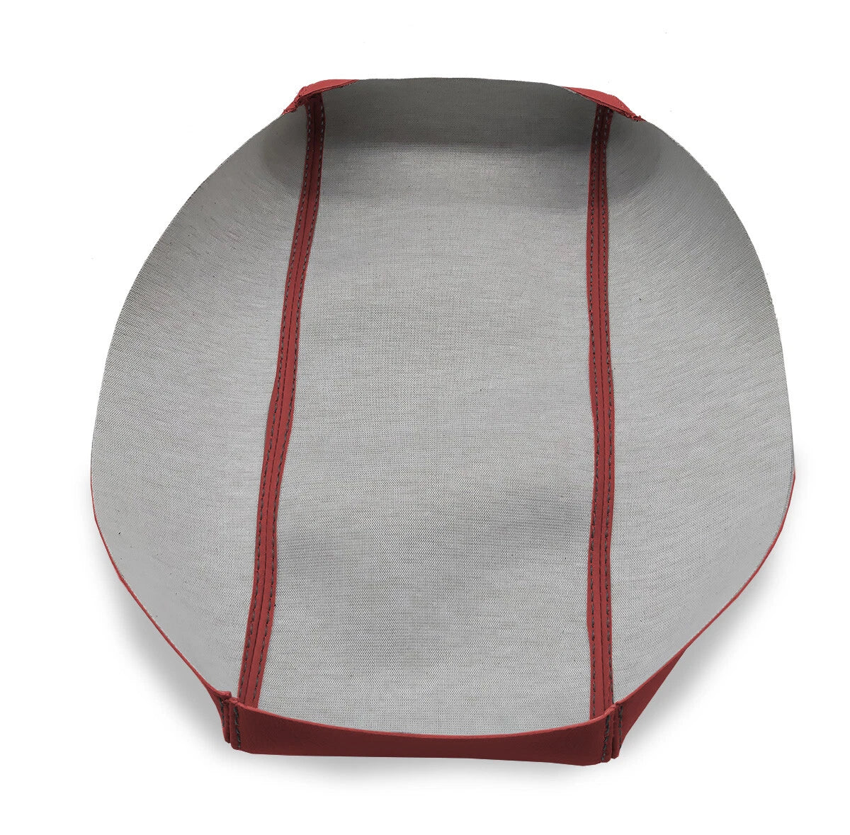 Leather Console Lid Armrest Cover for Ford Edge (2007–2010) Red Black Stitch