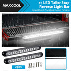 2X 15" LED Tail Stop Reverse Light Bar for Truck Boat Caravan (12V-24V)
