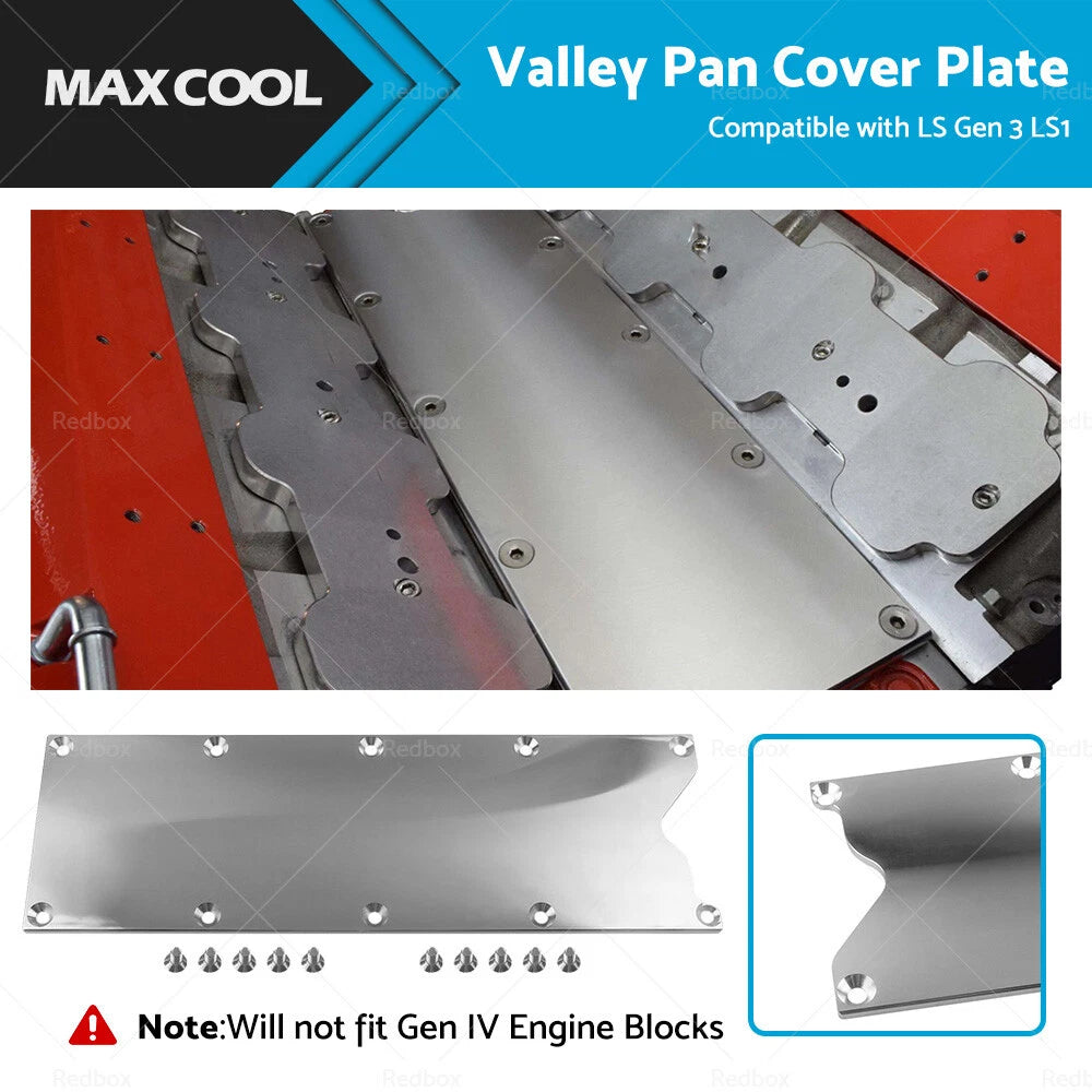 LS Gen 3 Billet Valley Pan Cover Plate for LS1 (2001–2006)