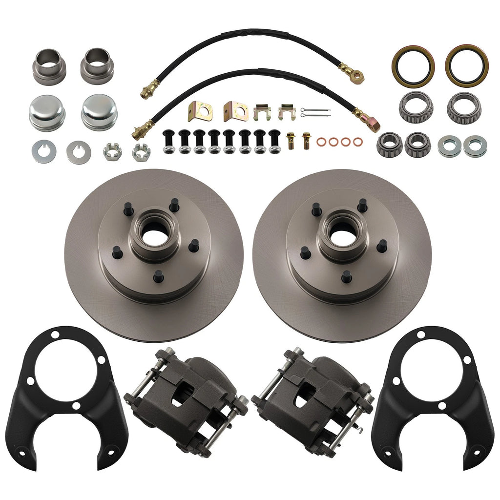 Disc Brake Kit 5 on 4-1/2 for Ford (1937–1948) with Rotors & Wheel Bearings