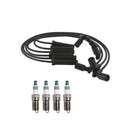 Denso 7mm Wire Set & 4 Iridium TT Spark Plugs for Ford Fiesta (2011–2019)