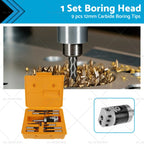 Set of 9 Carbide Boring Tips for MT3 Shank (12mm)
