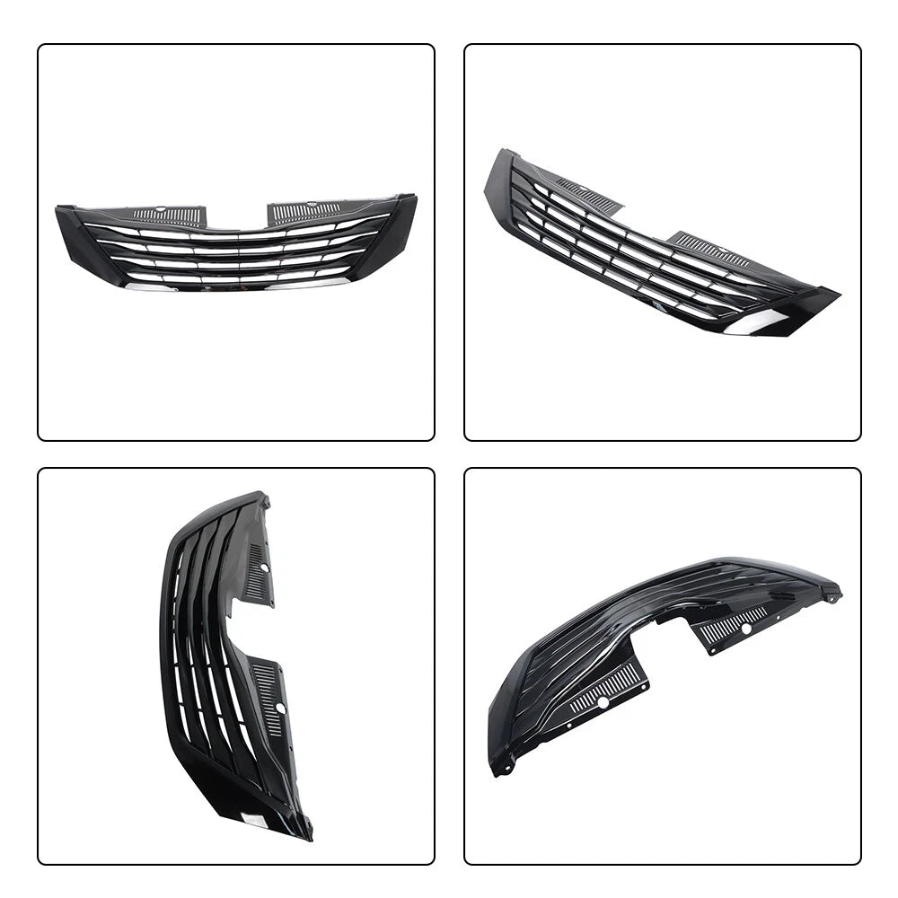 Front Upper Grille for Toyota Sienna (2011-2017) Gloss Black Plastic