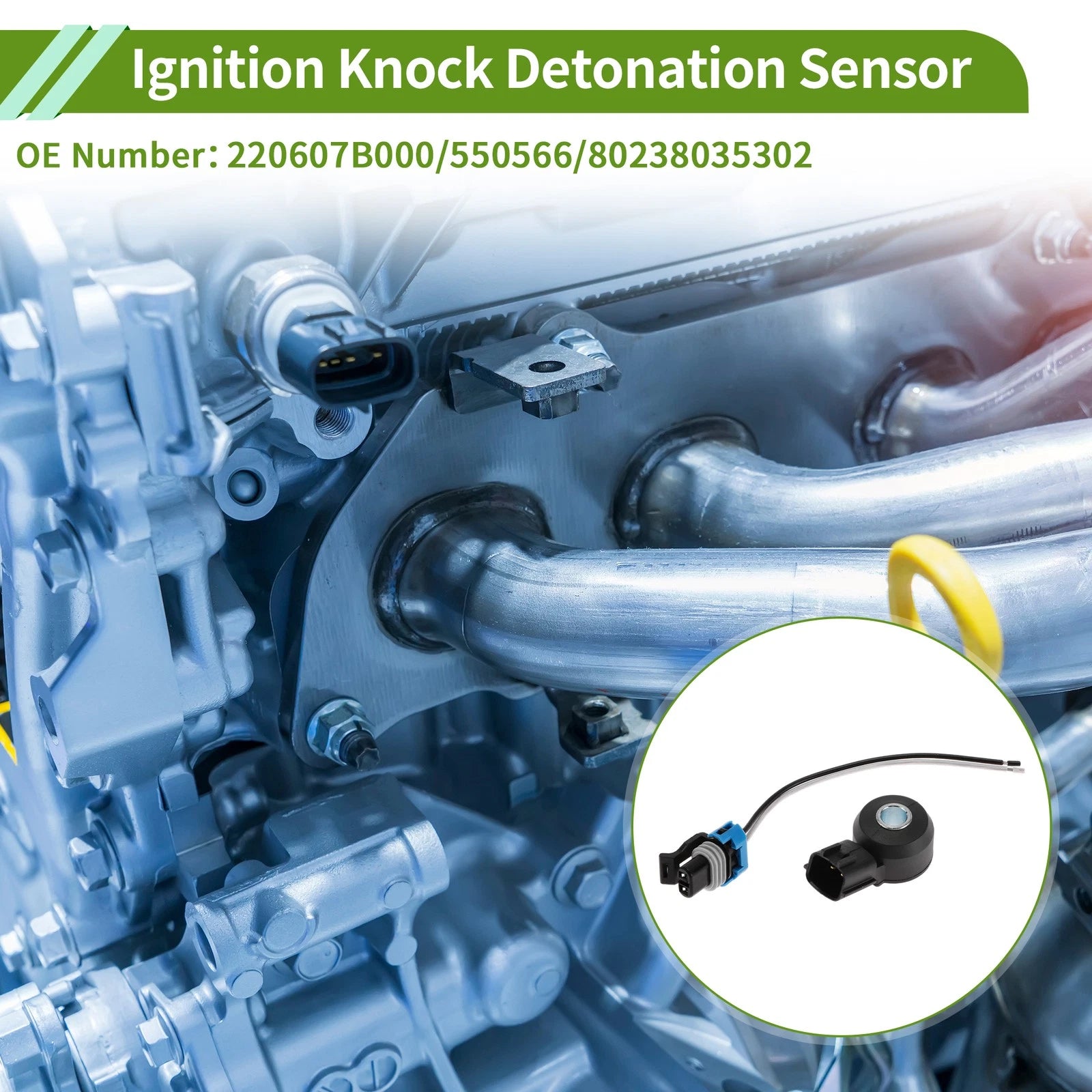 Set of 2 Ignition Knock Detonation Sensors for Nissan Frontier (1999–2004)