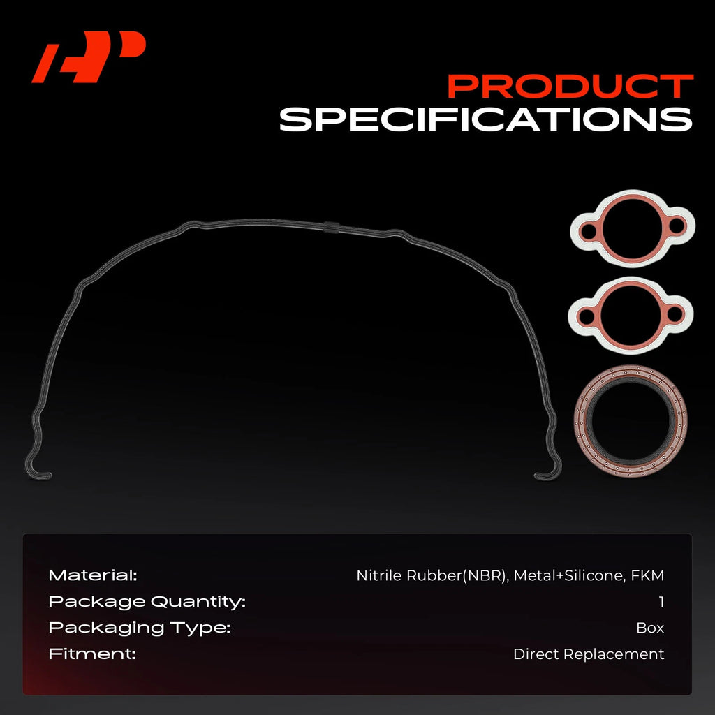 Engine Timing Cover Gasket Set for Chevrolet Silverado 2500 HD (2001-2006)