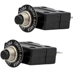 2X 10 Amp Push-Button Reset Circuit Breaker 125-250V AC 50V DC - FO1431-M2