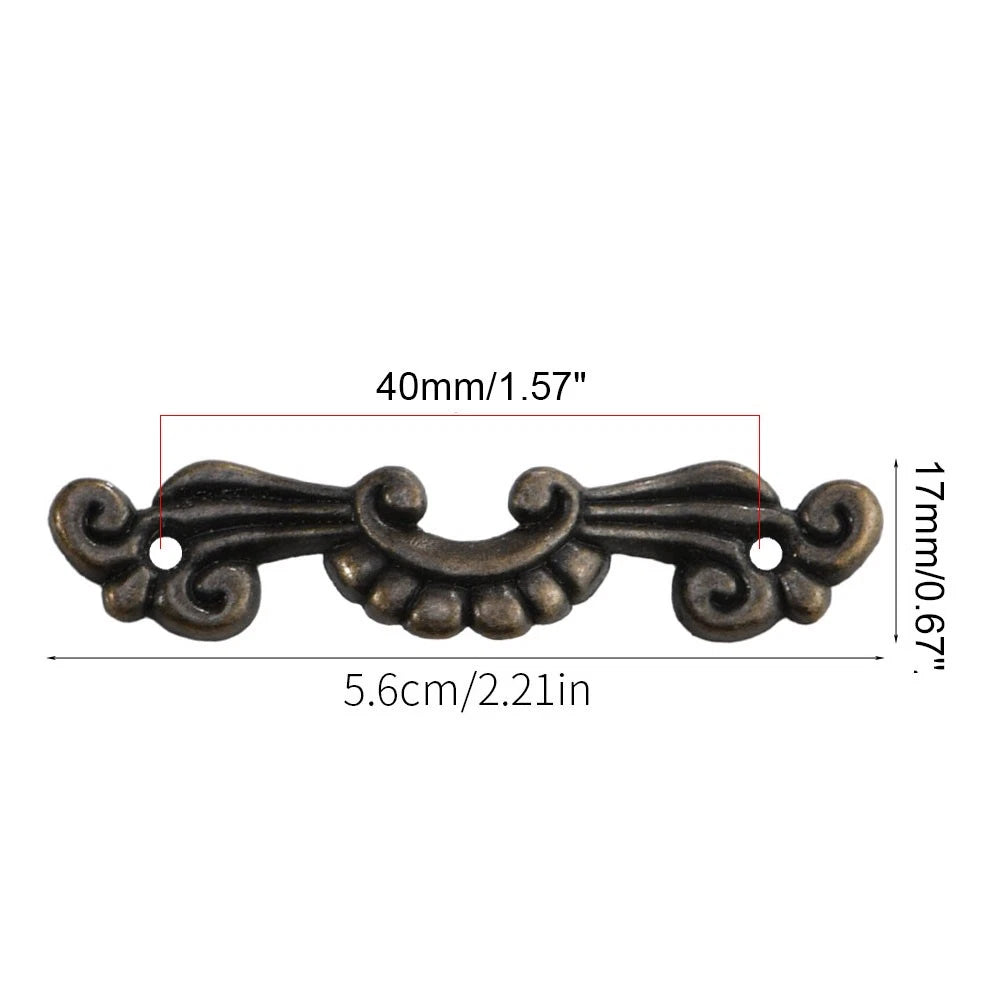 5X Vintage Flower Door Pull Handle Knob for Jewelry Box Cabinet Drawer