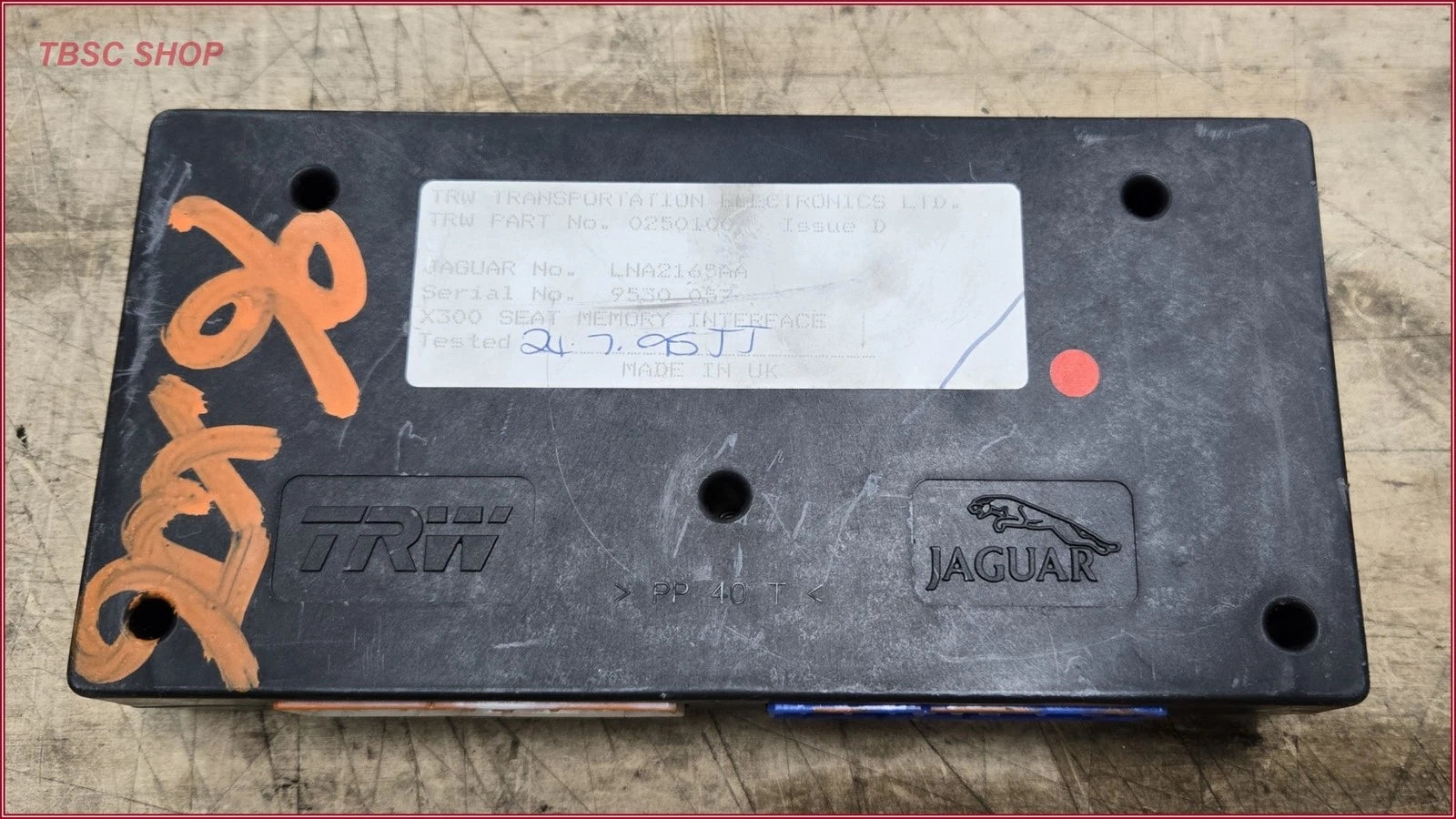Left Seat Memory ECM Computer for Jaguar XJ6 XJR VDP (1995–1997) LNA2165AA