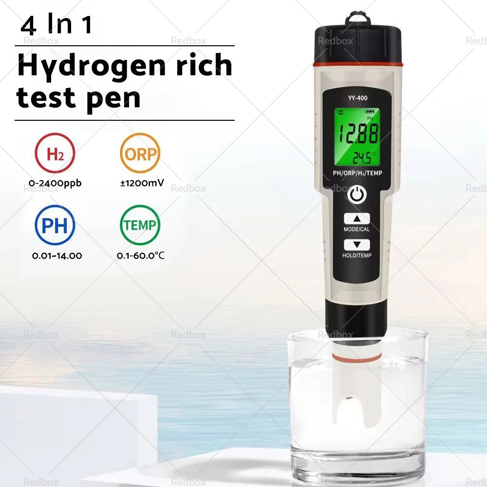 4-in-1 Hydrogen-Rich Water Quality Meter Tester for