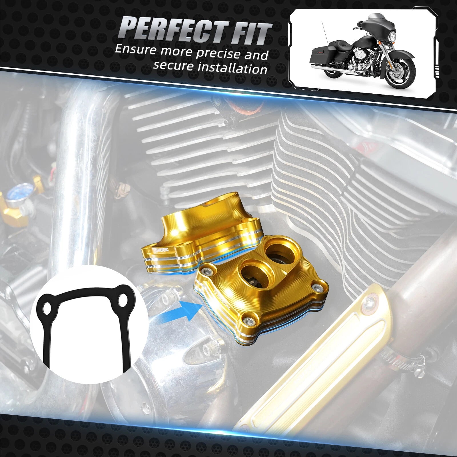 2X Tappet Cover Seals Gasket for Harley Road King FLHR FLHRC FLHP (M8 Engine)